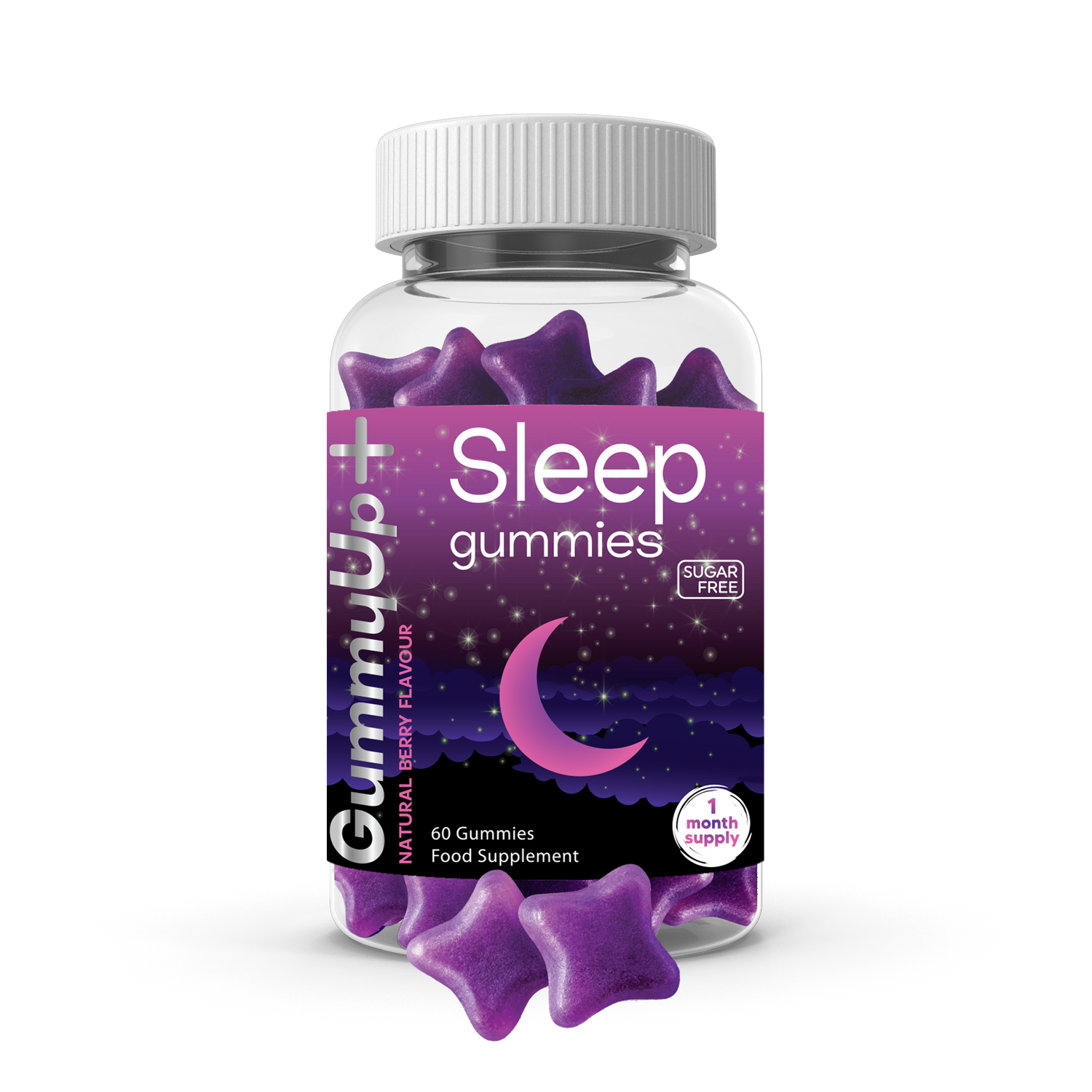 GummyUp Sleep Gummies bottle with natural Griffonia Seed Extract